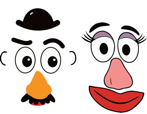 Mr And Mrs Potato Head Face Printables